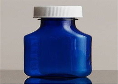 China Flessen van de Dikte zelfs de Plastic Vloeibare Geneeskunde, Blauwe Vloeibare het Voorschriftflessen van 3 oz leverancier